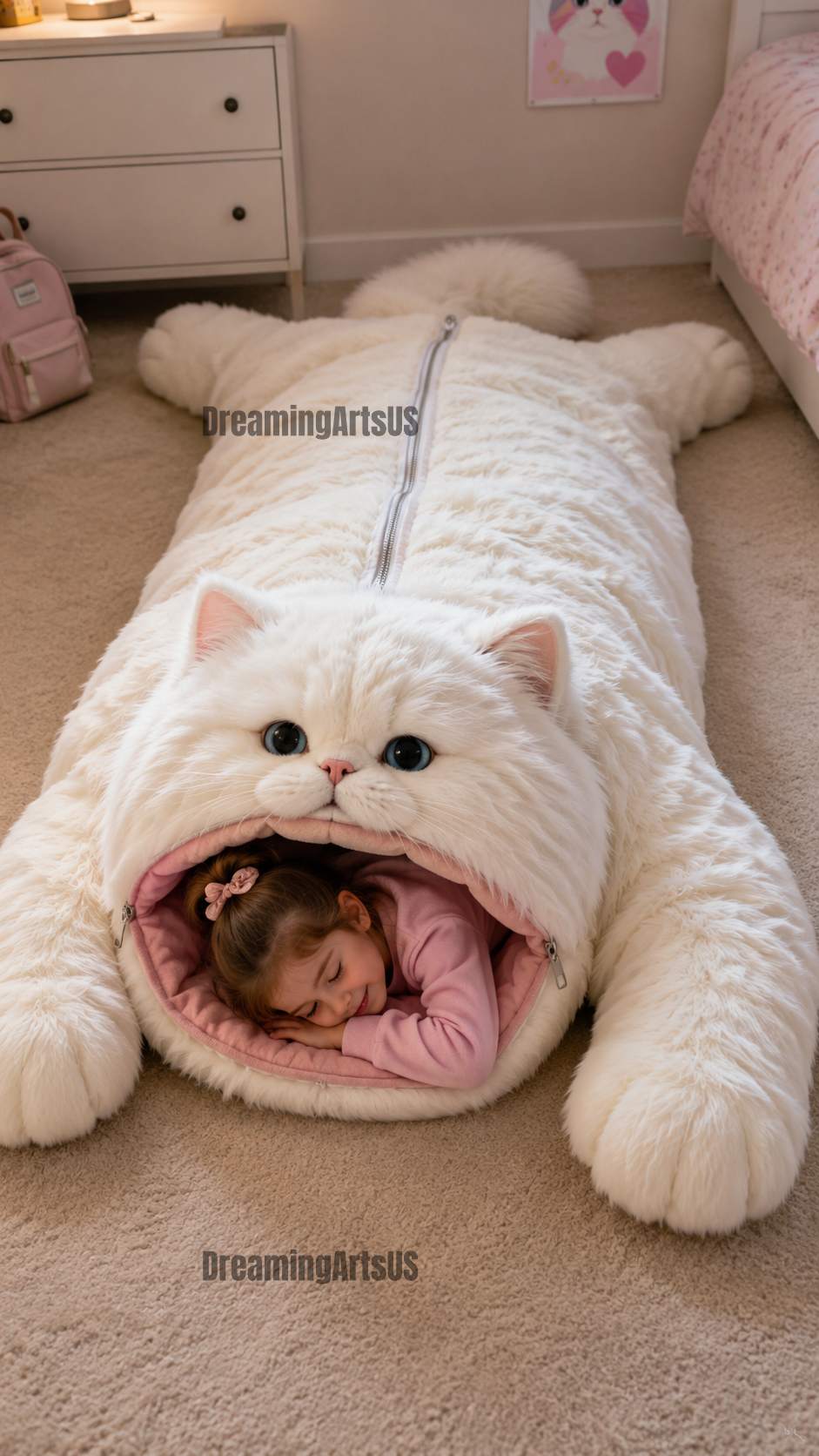cat-shaped sleeping bag