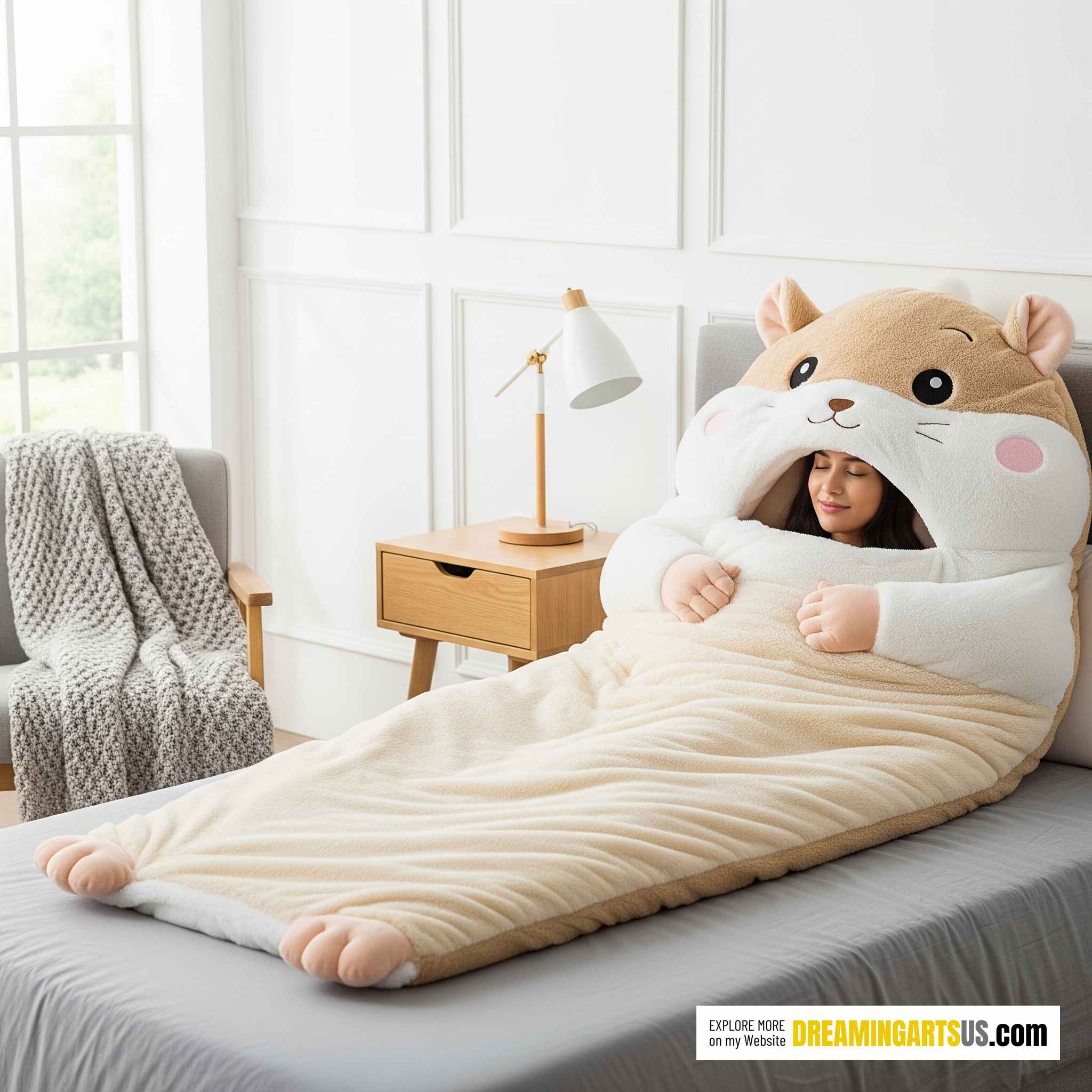 Fluffy Hamster Sleeping Bags