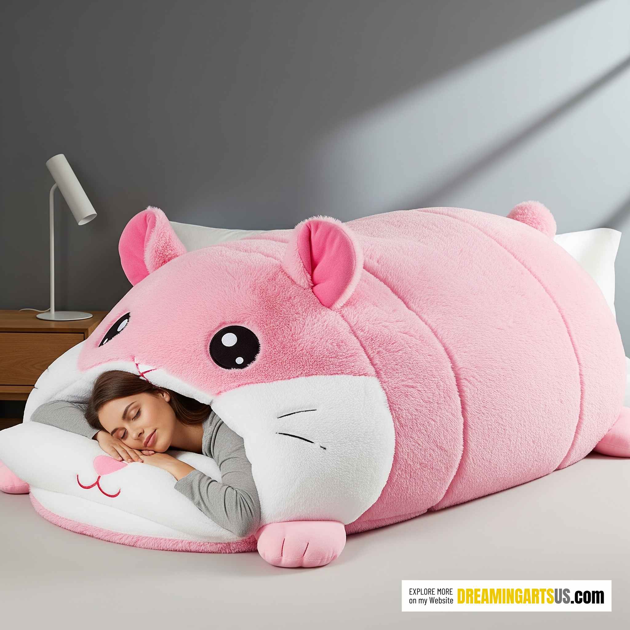 Fluffy Hamster Shaped Sleeping Bag