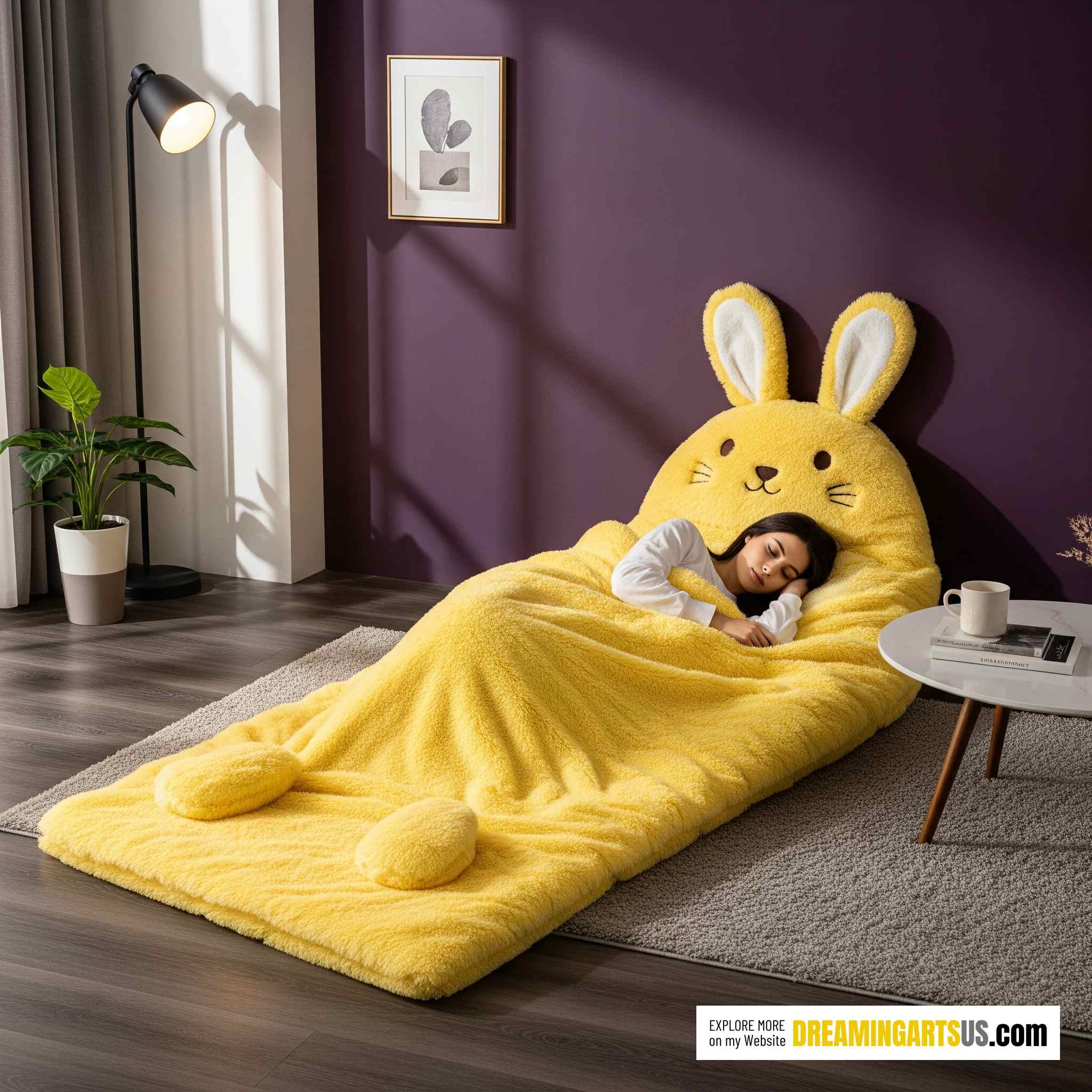 Fluffy Rabbit Sleeping Bag
