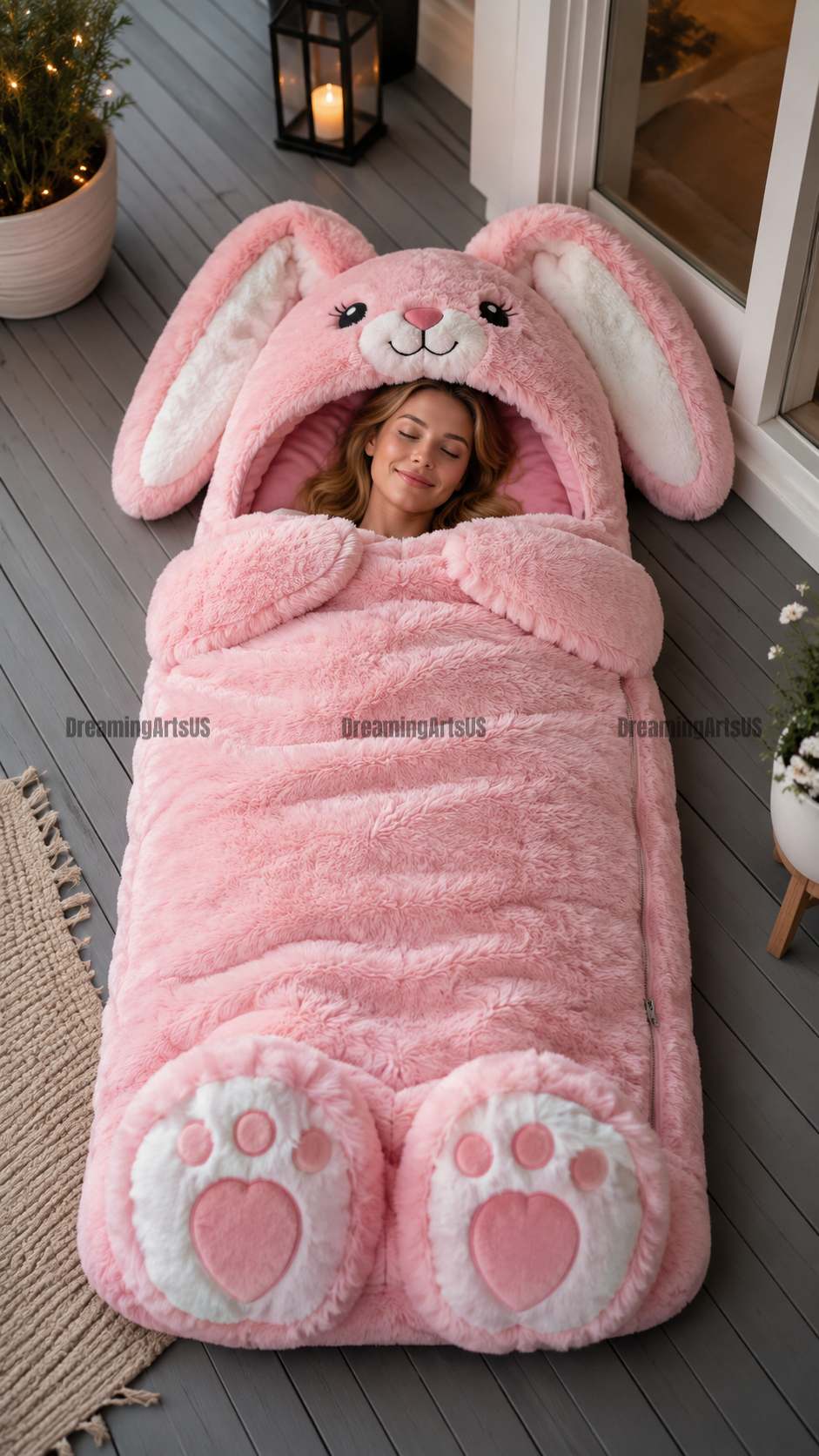 Fluffy Rabbit Sleeping Bag