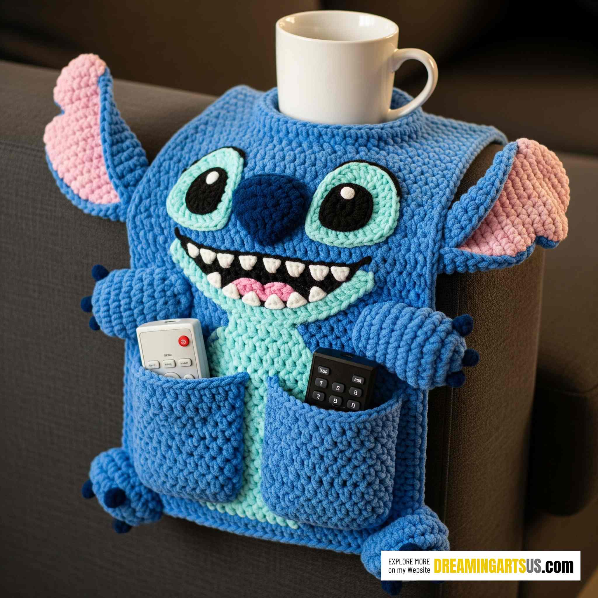 Crochet Stitch Sofa Organizer