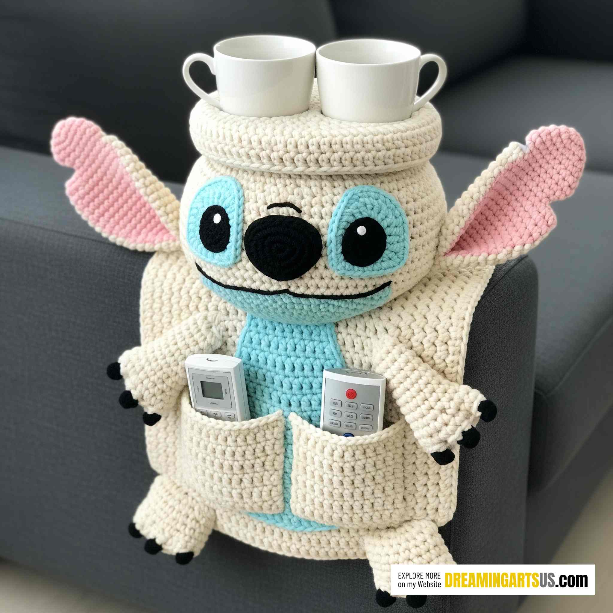 Crochet Stitch Sofa Organizer