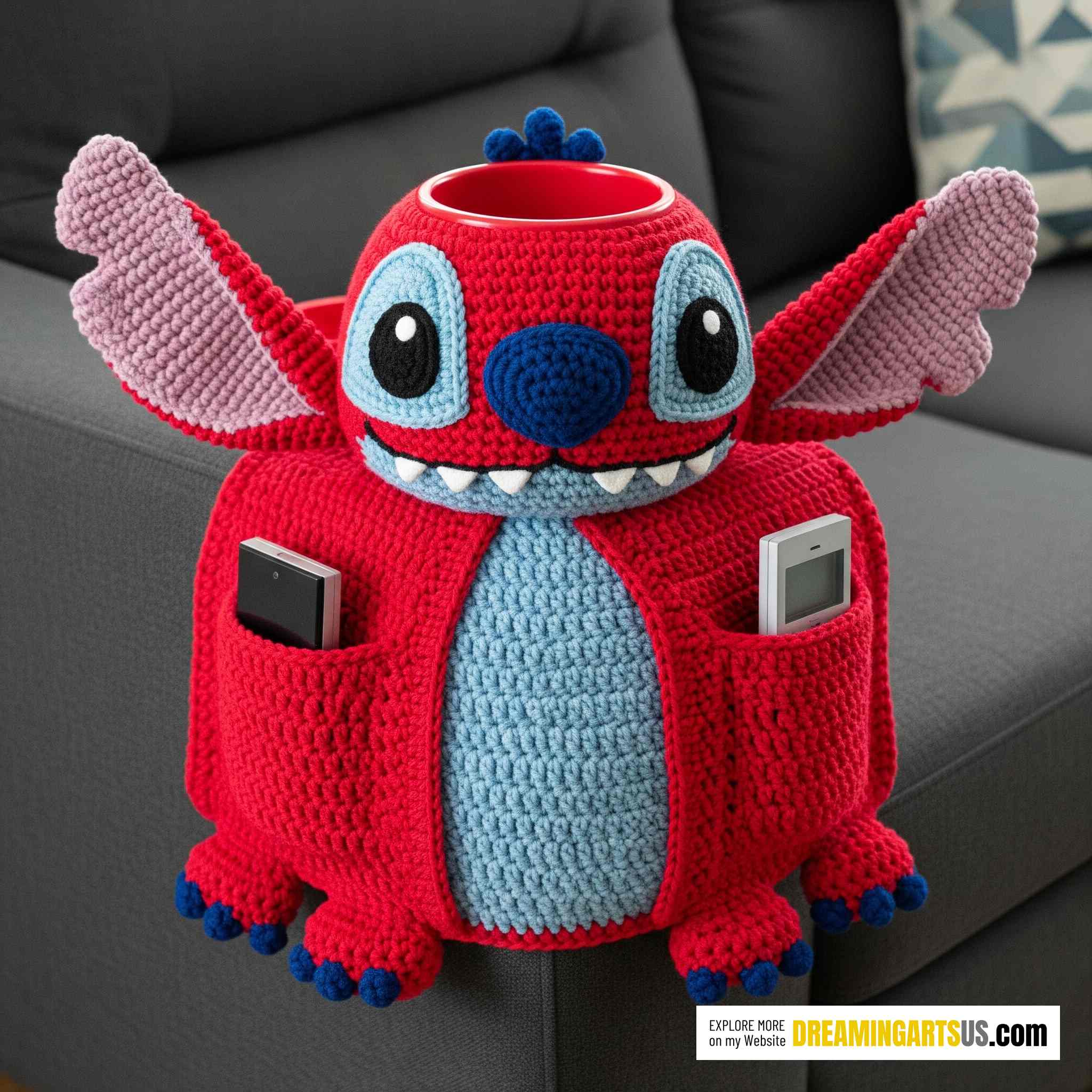 Handmade Stitch Sofa Organizer