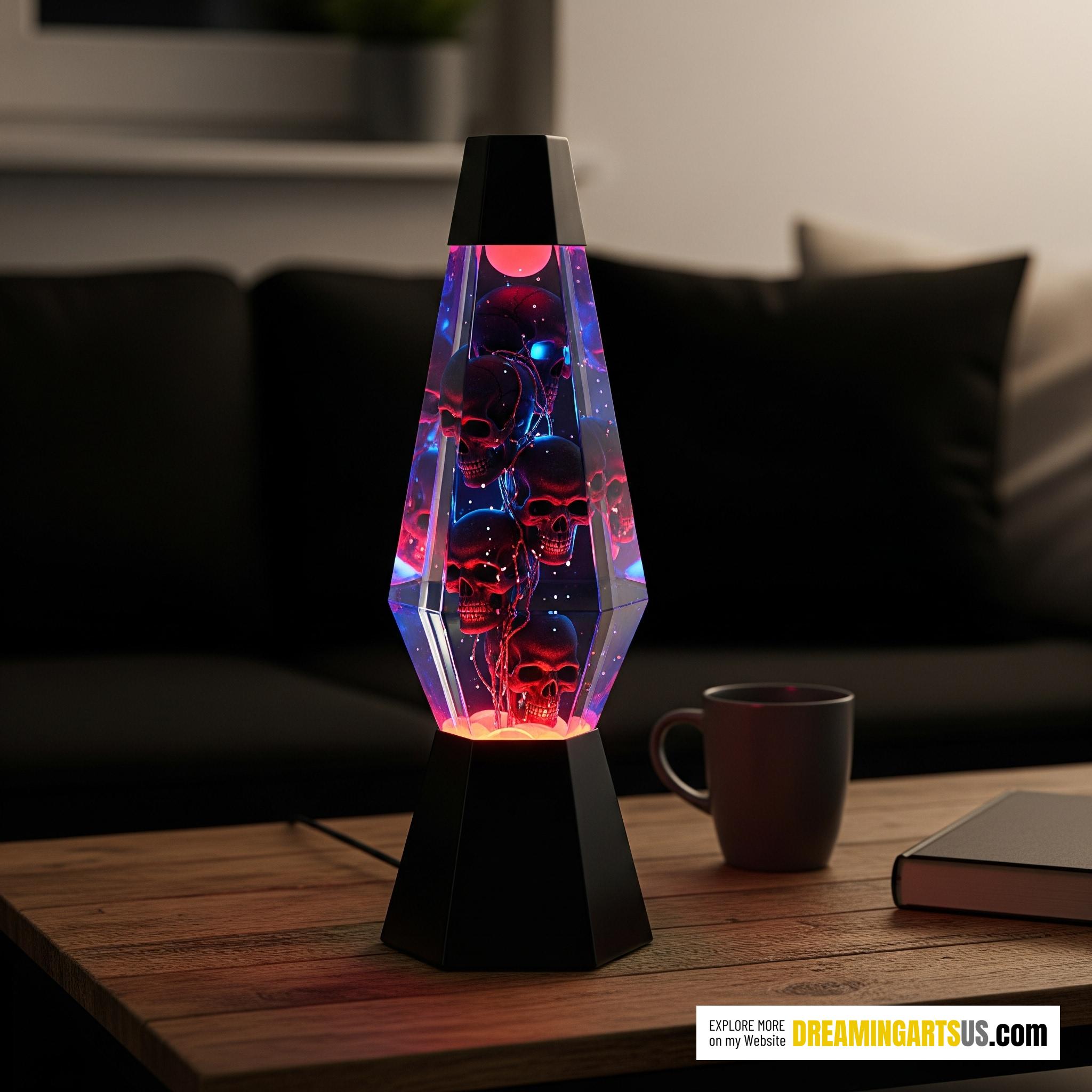 Inferno skull table lamp