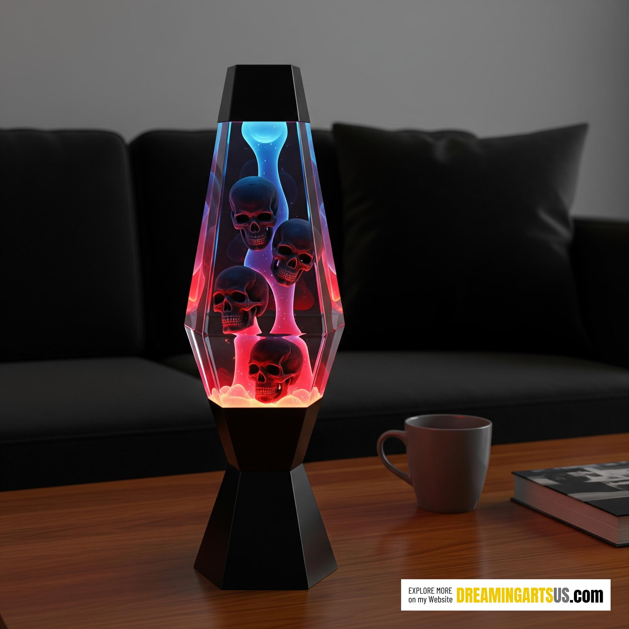 Inferno Skull Obelisk Lamp
