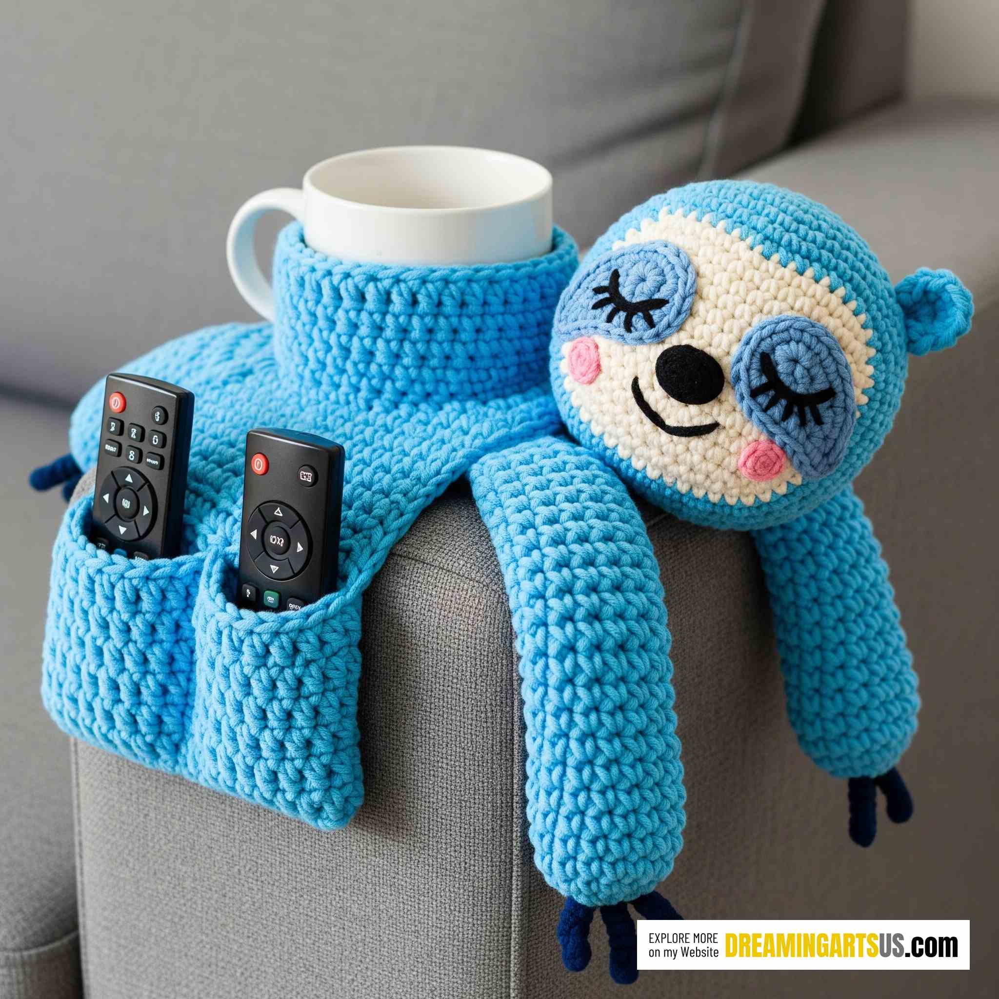 Handmade Sloth Sofa Organizer