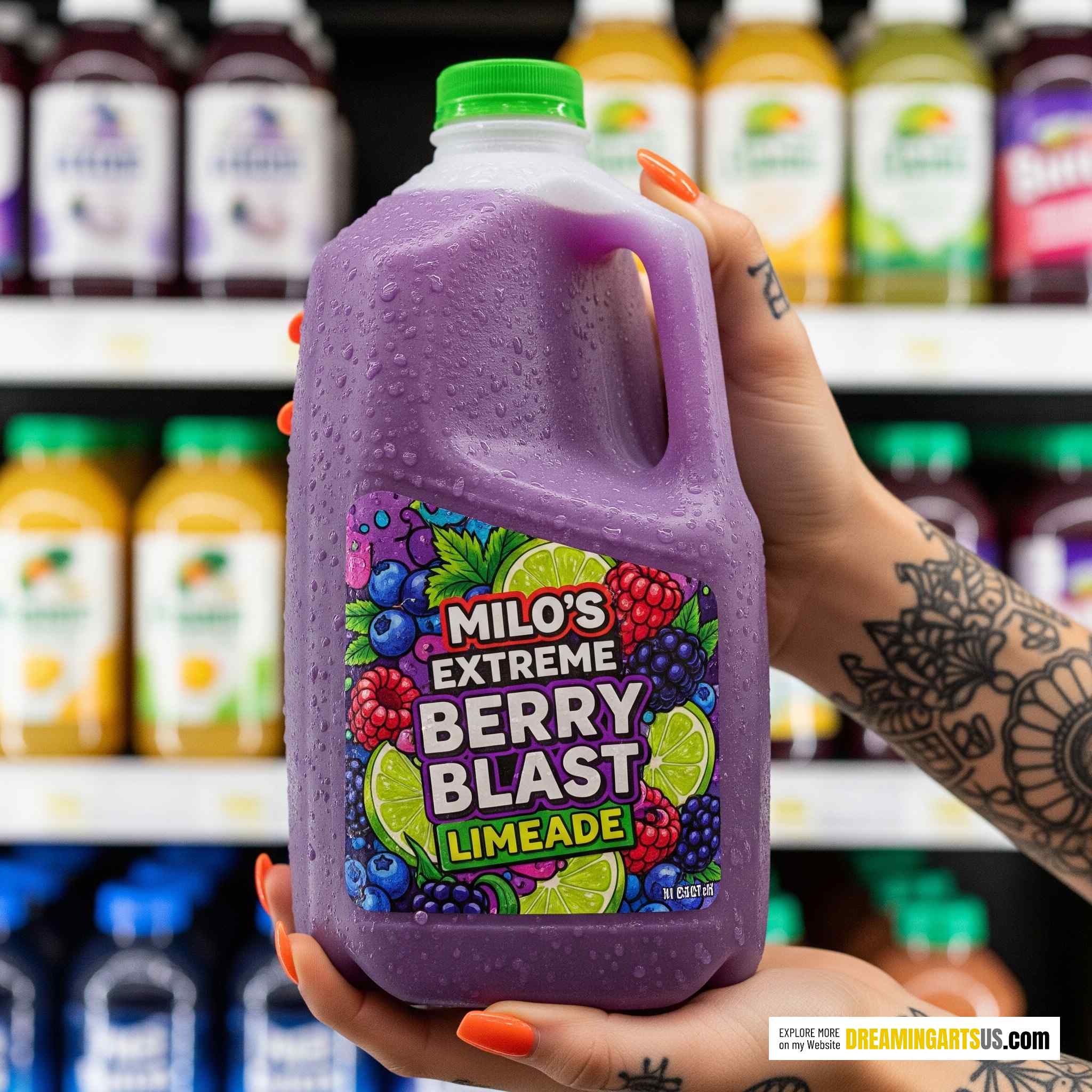 Milos Extreme Berry Blast Limeade