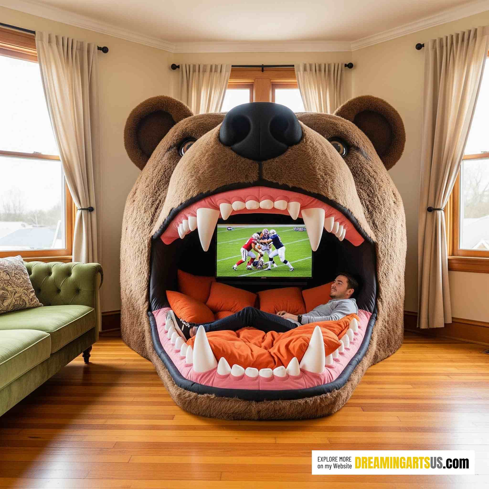 Giant Animal Mouth Loungers