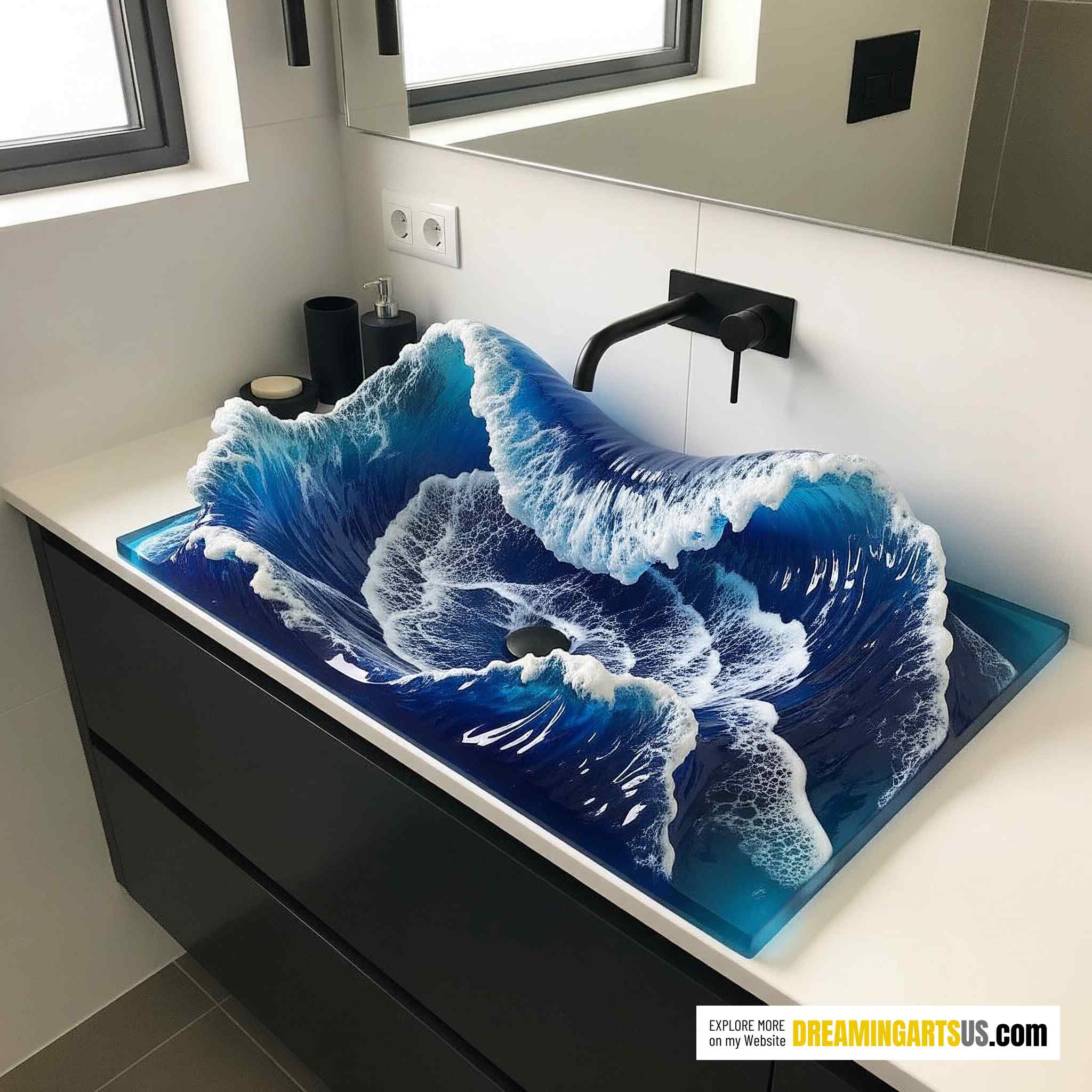 Epoxy Ocean Wave Sinks