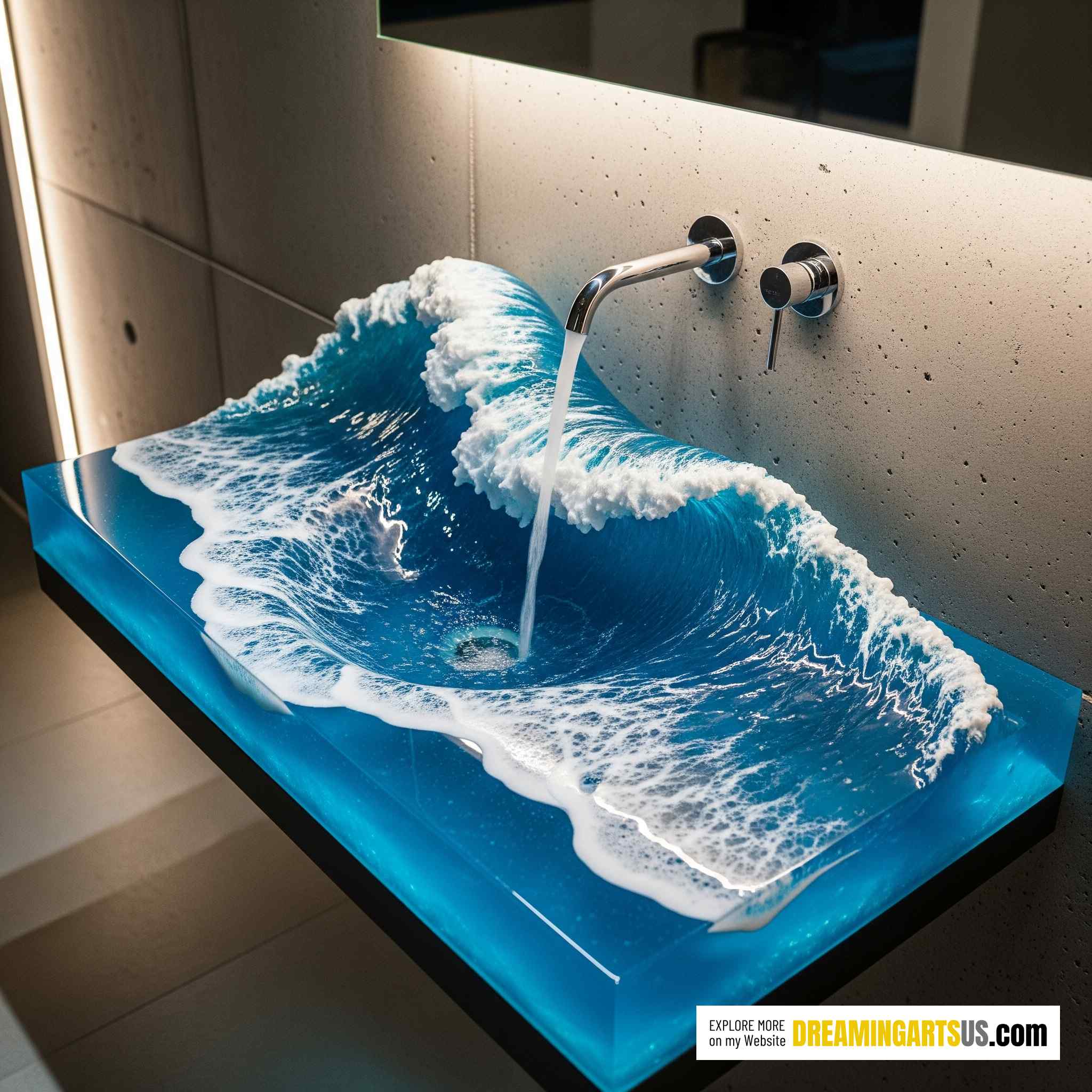 Epoxy Ocean Wave Sinks
