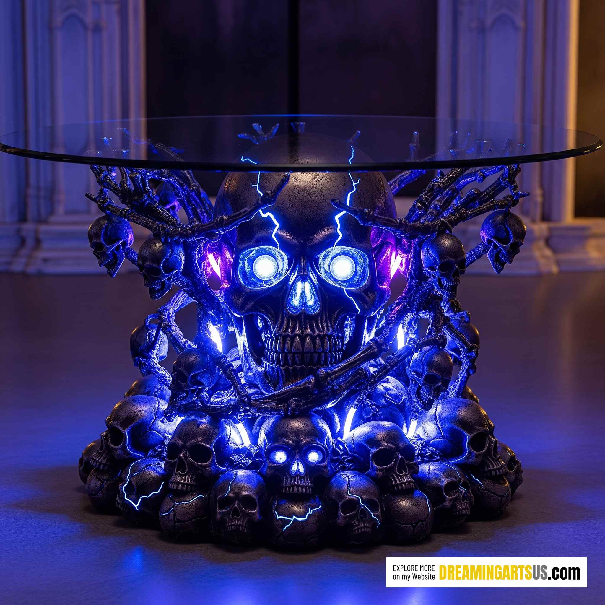 Glowing Skull Coffee Table