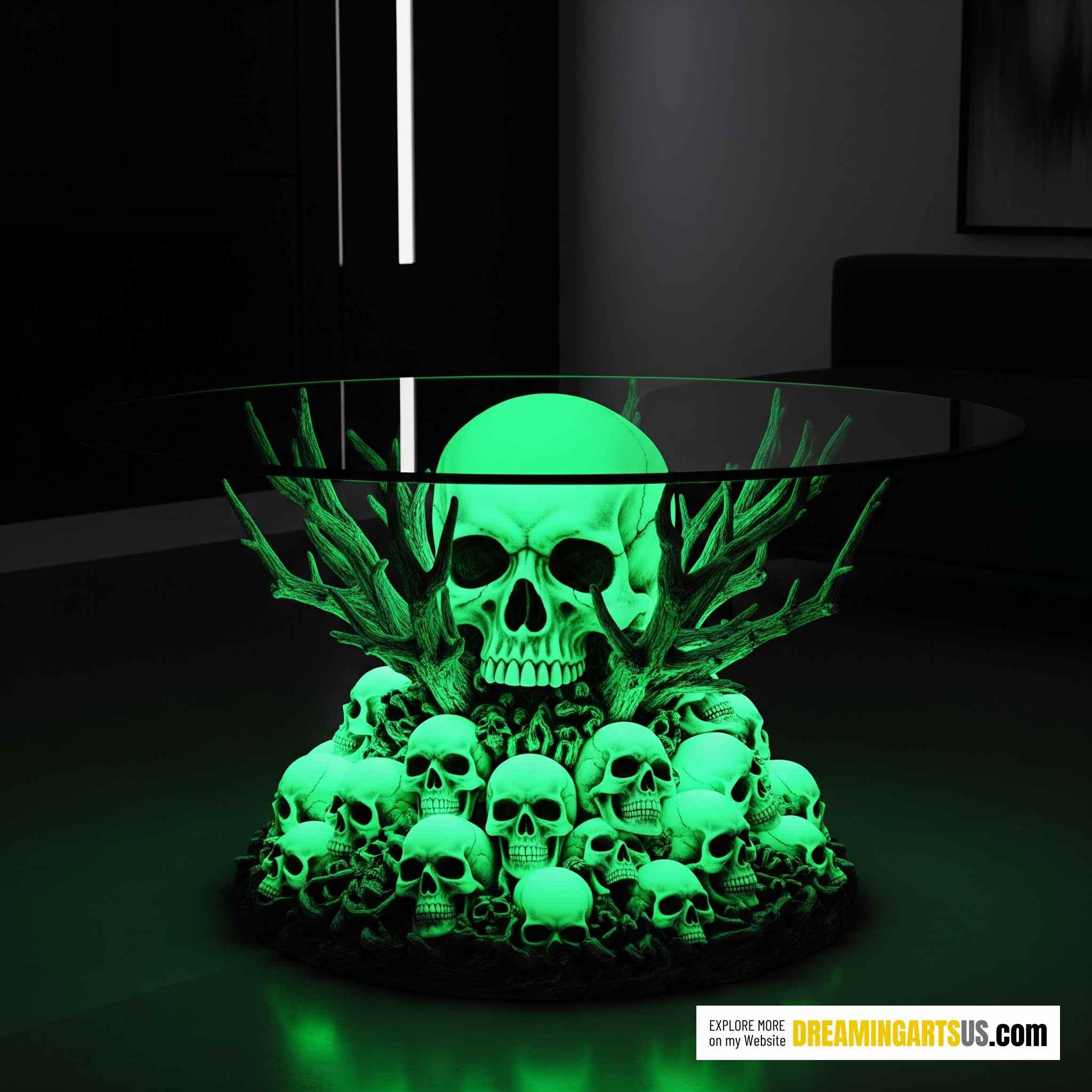 Skull-shaped coffee tables