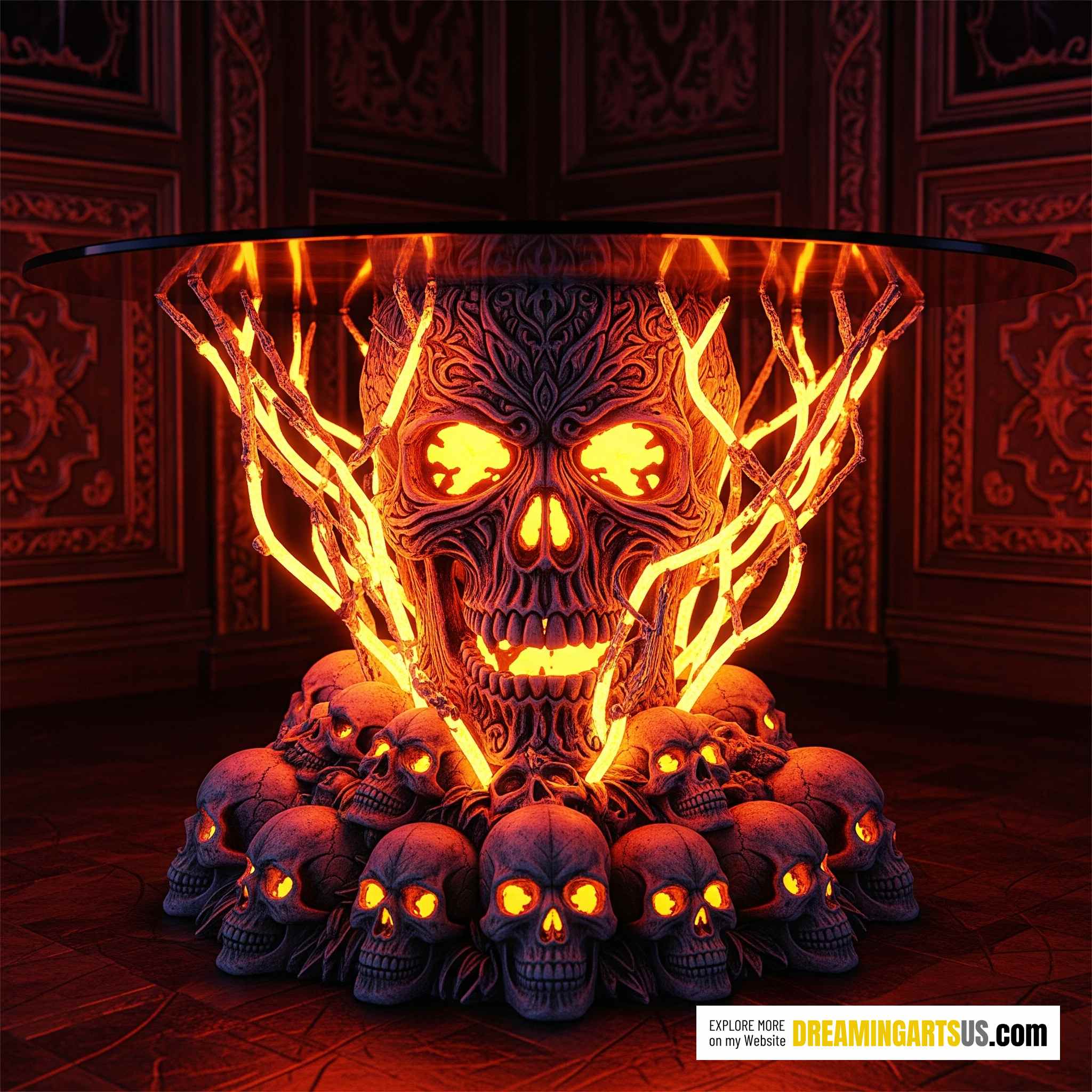 Skull-shaped coffee tables