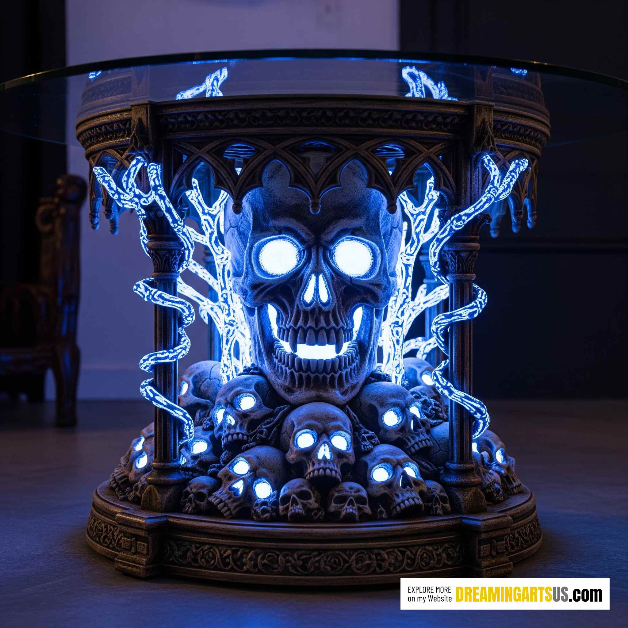 Glowing Skull Coffee Table