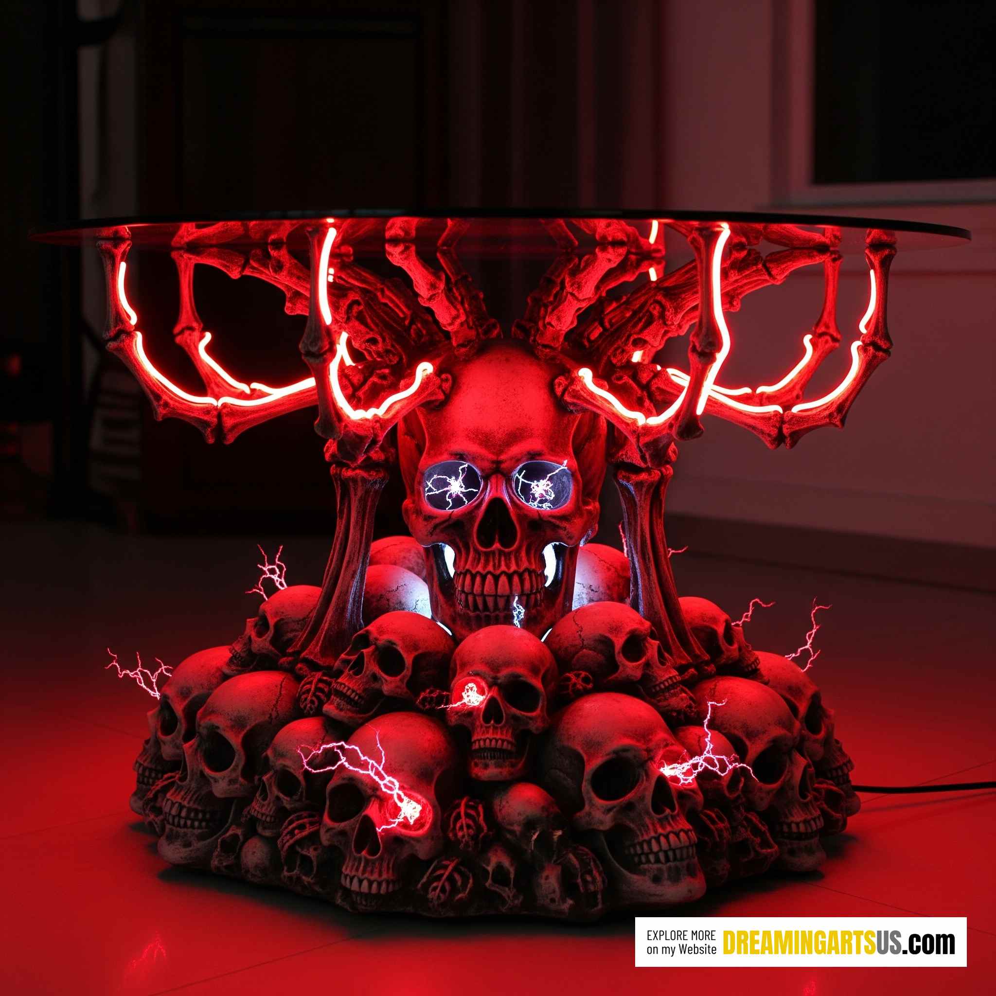 Skull-shaped coffee tables