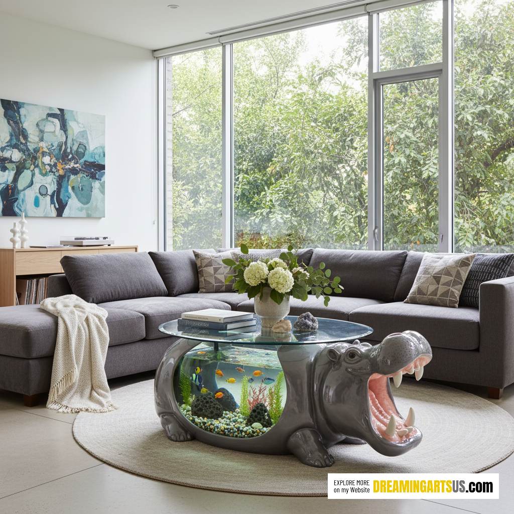 Hippo Shaped Coffee Table