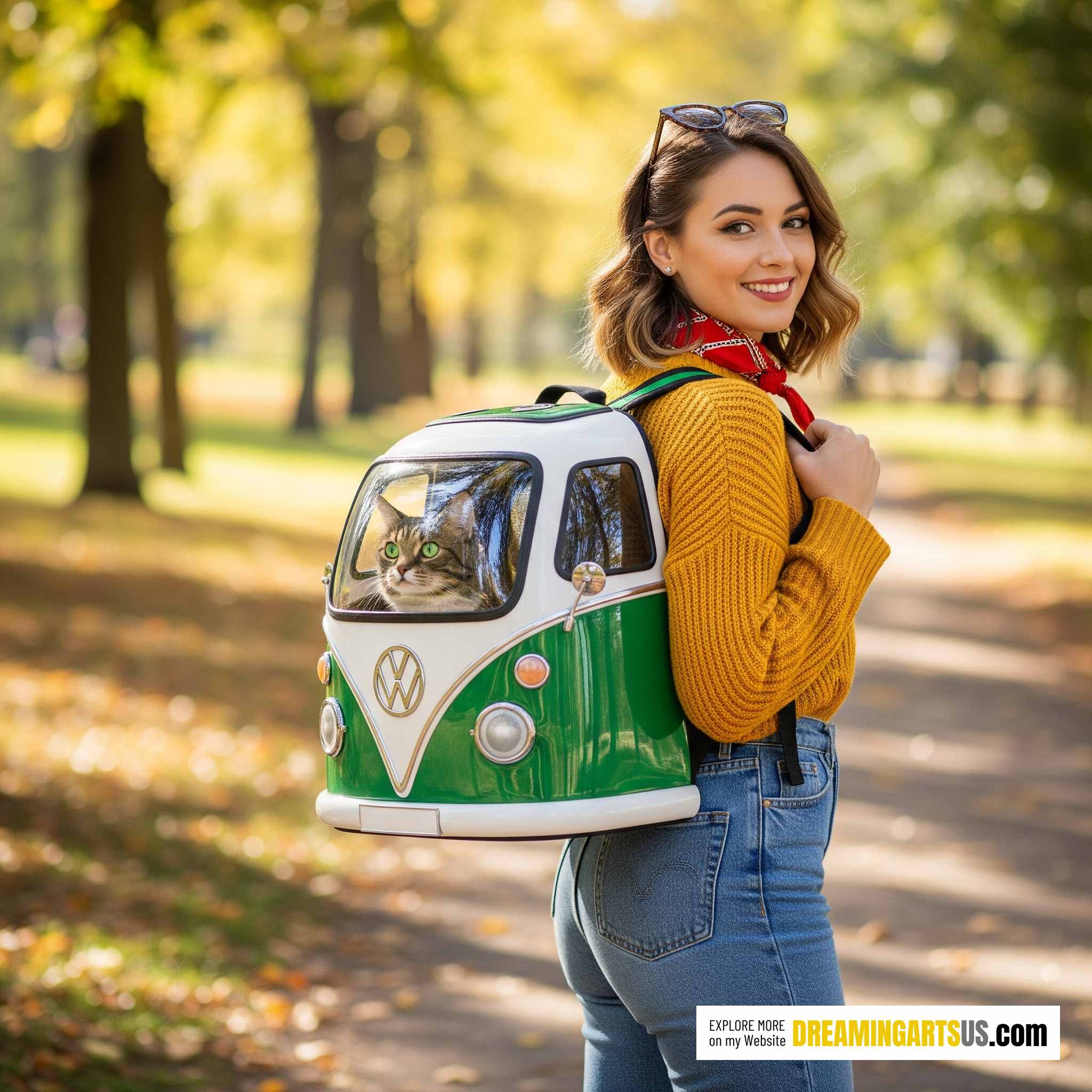VW Bus Cat Carrier Backpack