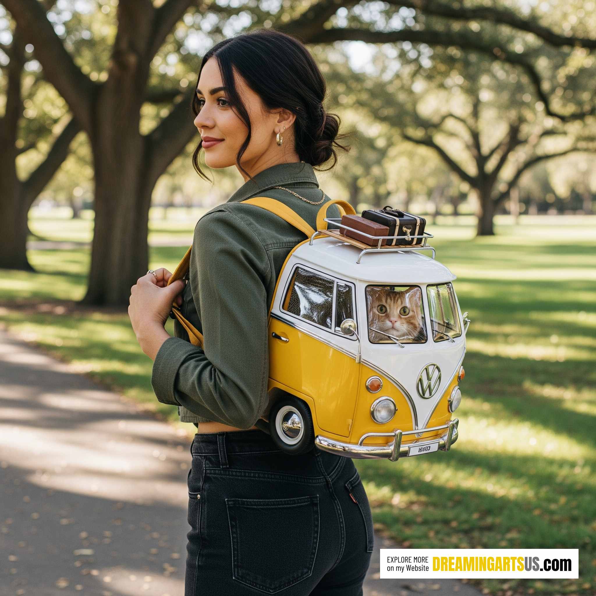 VW Bus Cat Carrier Backpack