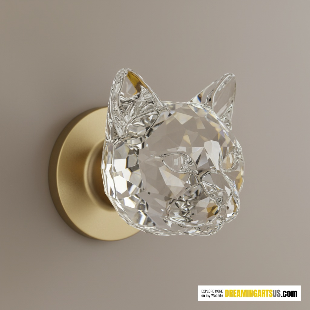 Cat shaped doorknob