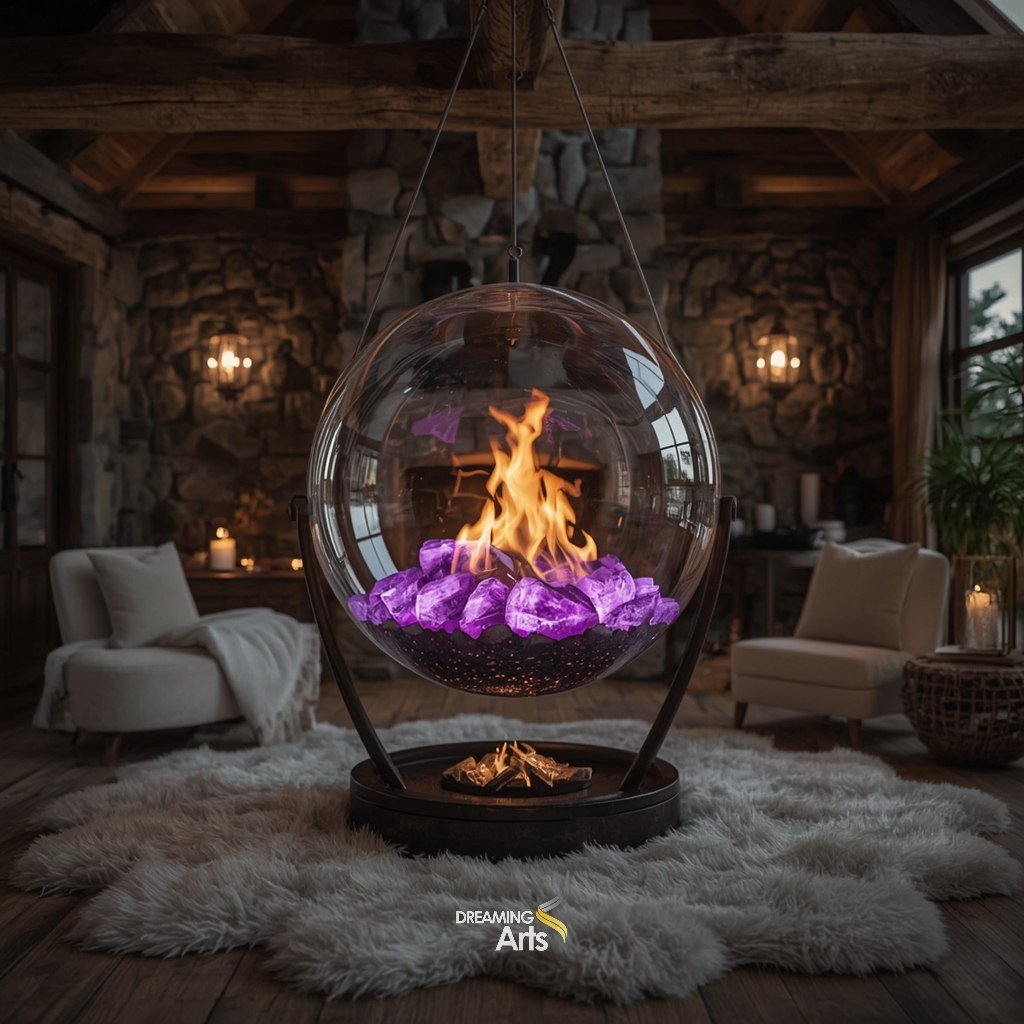 Glass Bubble Fireplace