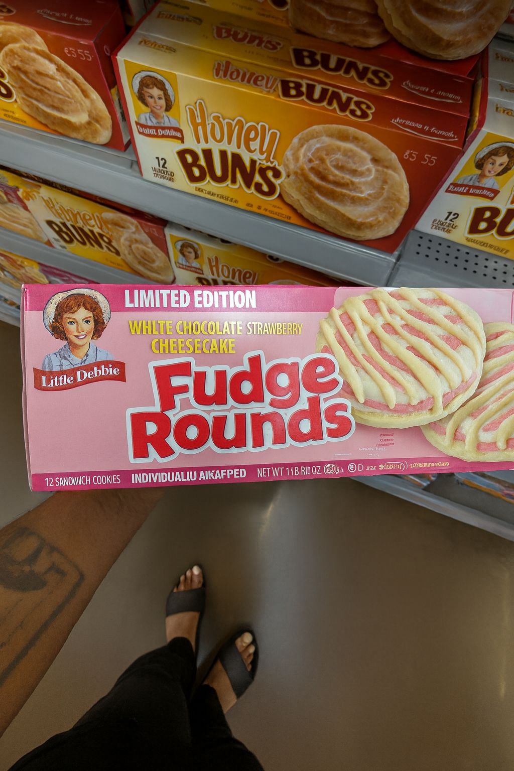 Little Debbie white chocolate strawberry cheesecake