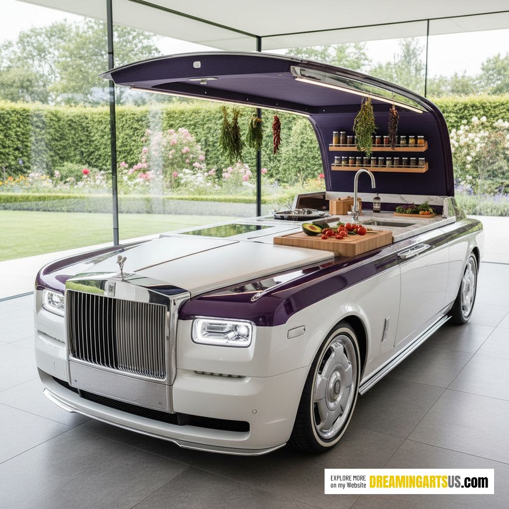 Supercar themed kitchen island