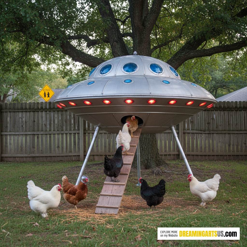 UFO Chicken Spaceship Coop