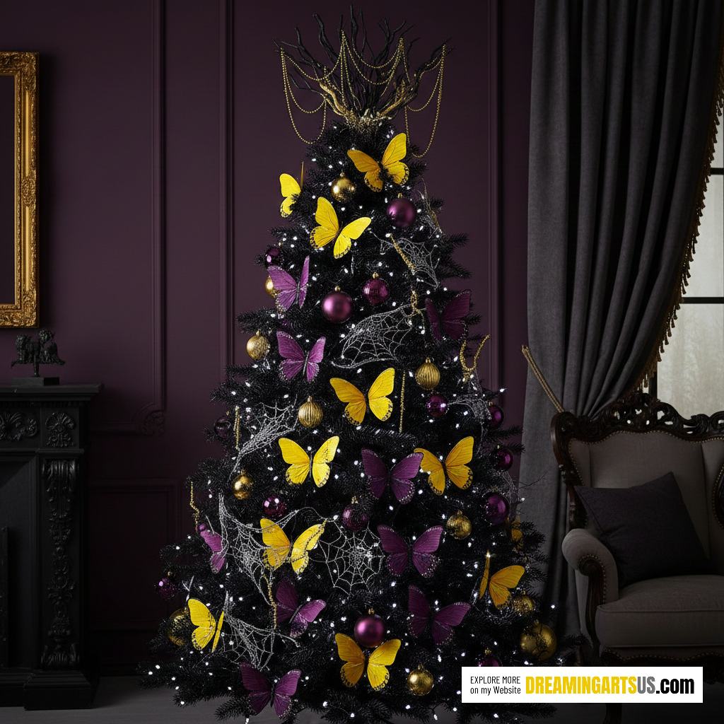 gothic butterfly Christmas tree