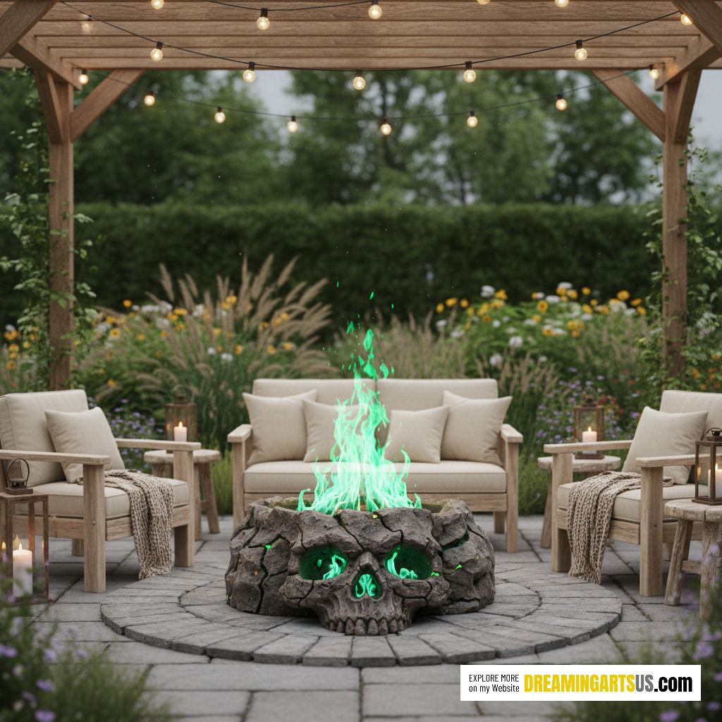 skull fire pit