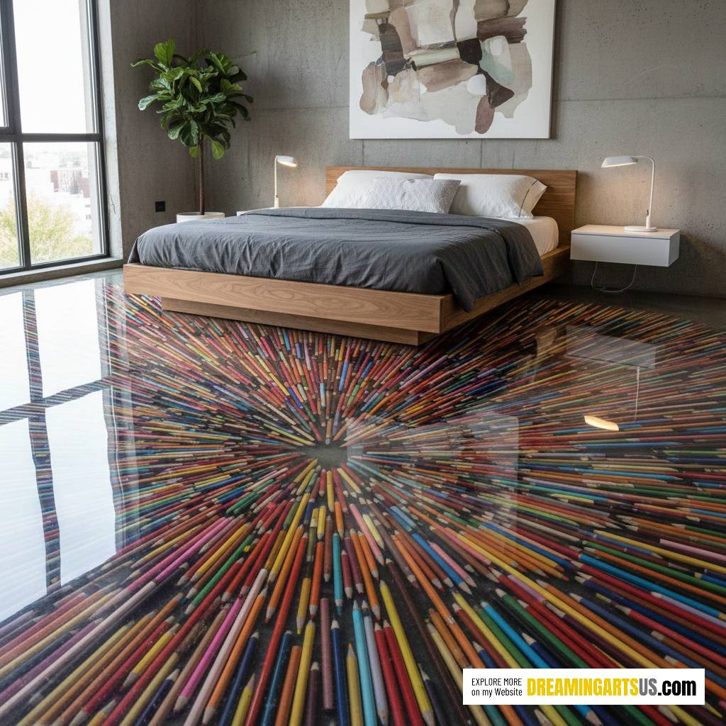 Colored Pencil Epoxy Floor