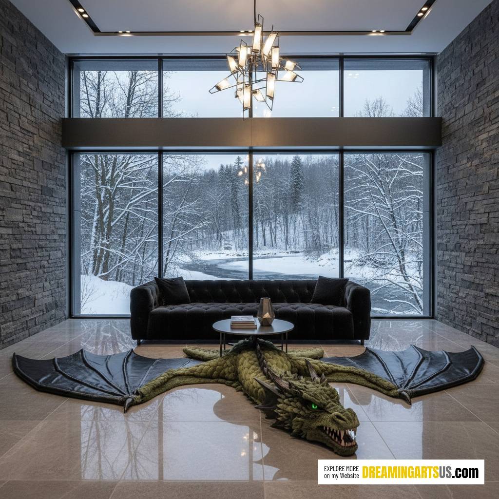Incredible Dragon Rug Large