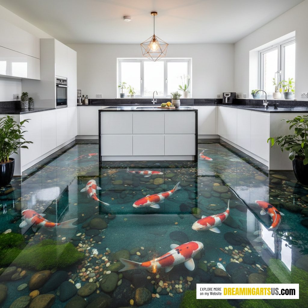 Koi Pond Aquarium Flooring