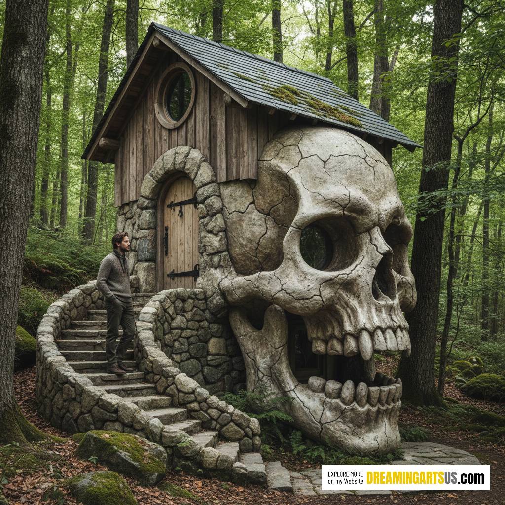 Skull-Shaped Stone House