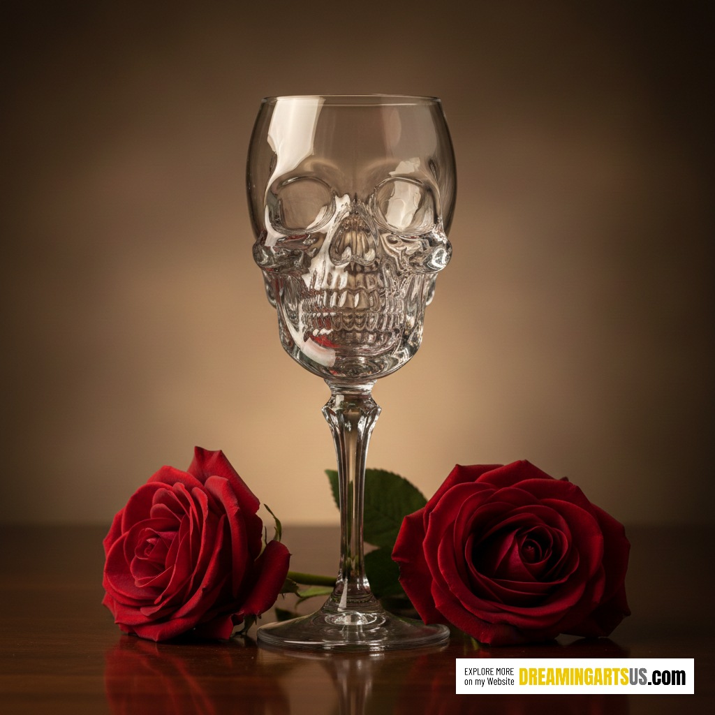 Wine Glass Skull