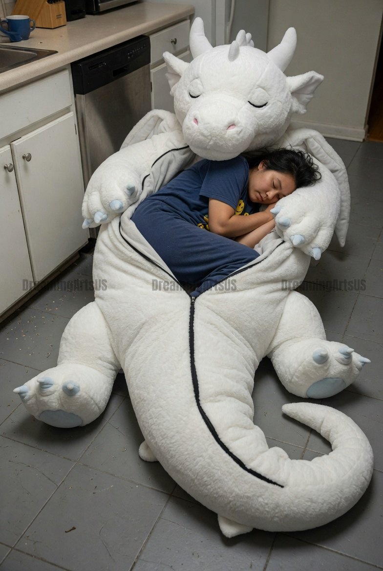 fluffy dragon sleeping bag