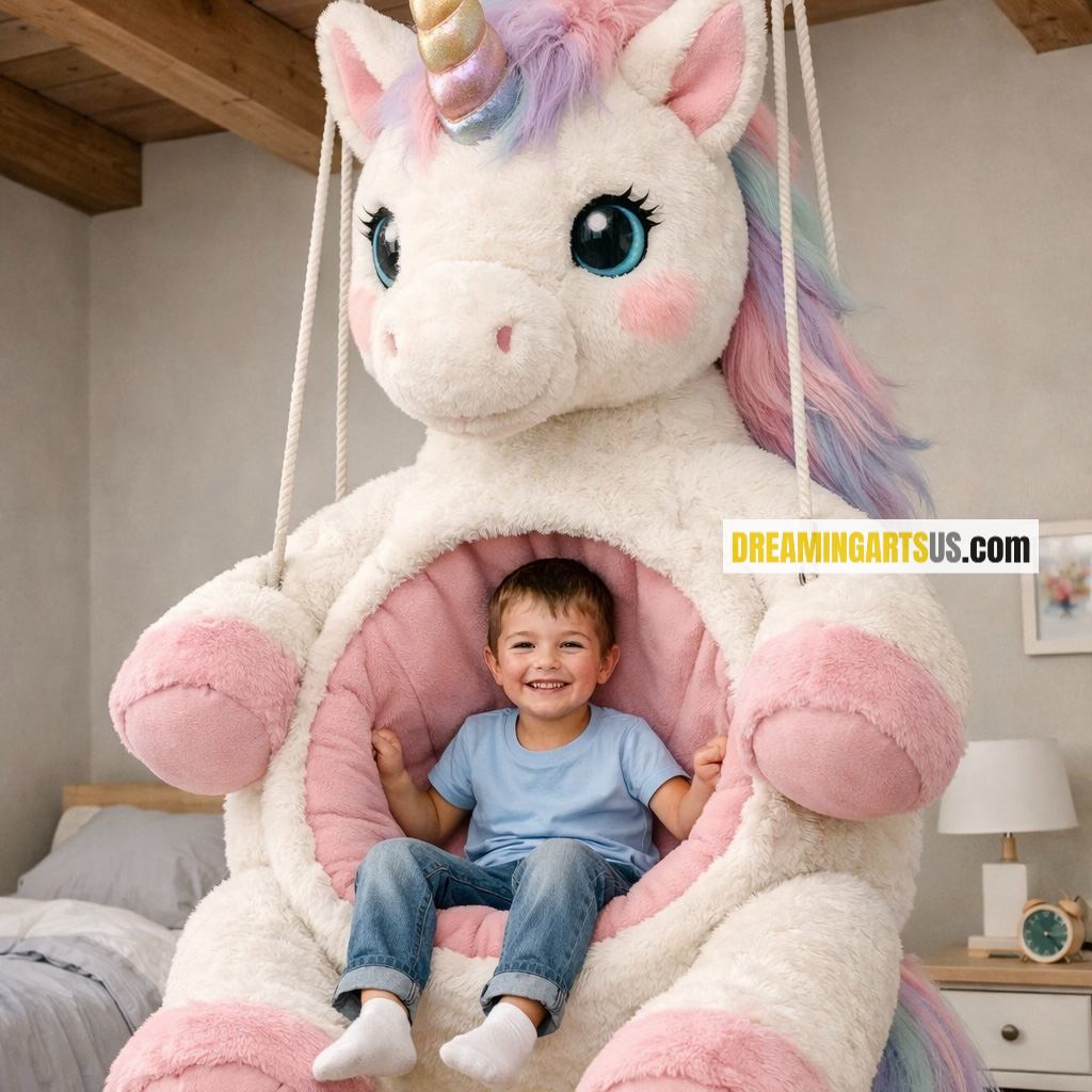 swinging unicorn chairs