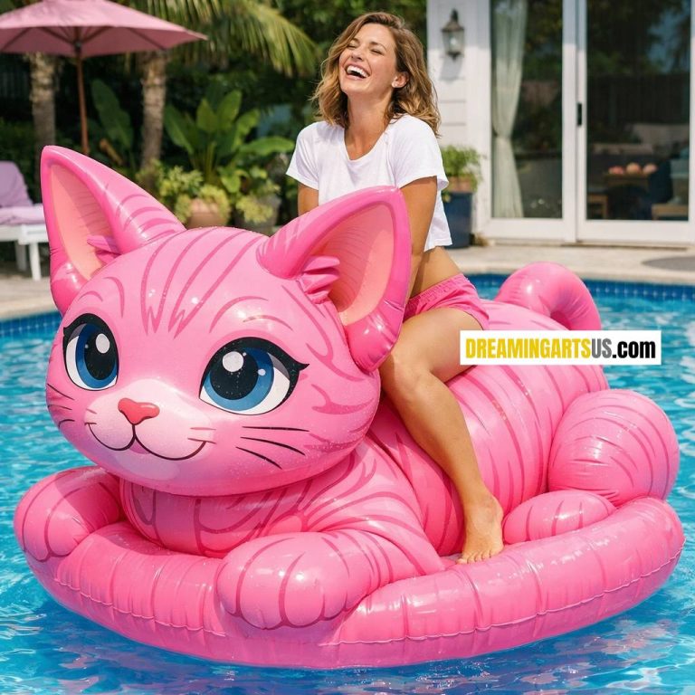 Pool Cat Pool Store Inflatable Cat Pool Float | The Perfect Poolside Gift for Cat Lovers