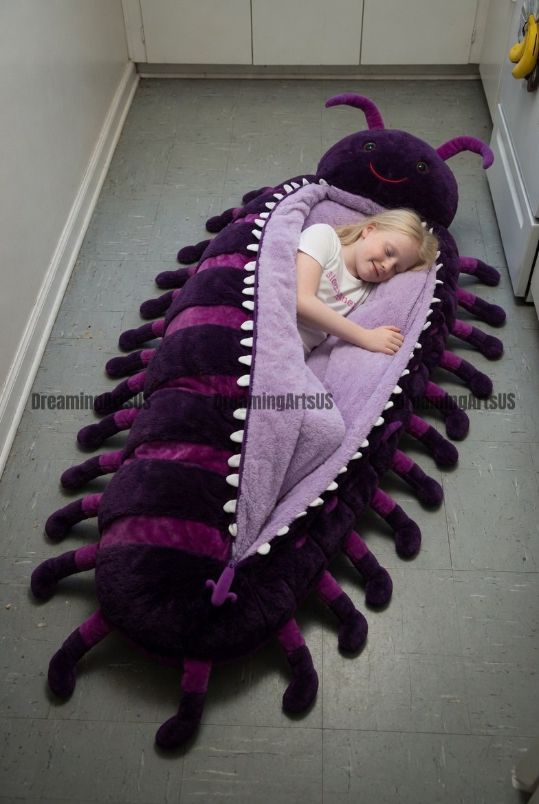 centipede-shaped sleeping bag