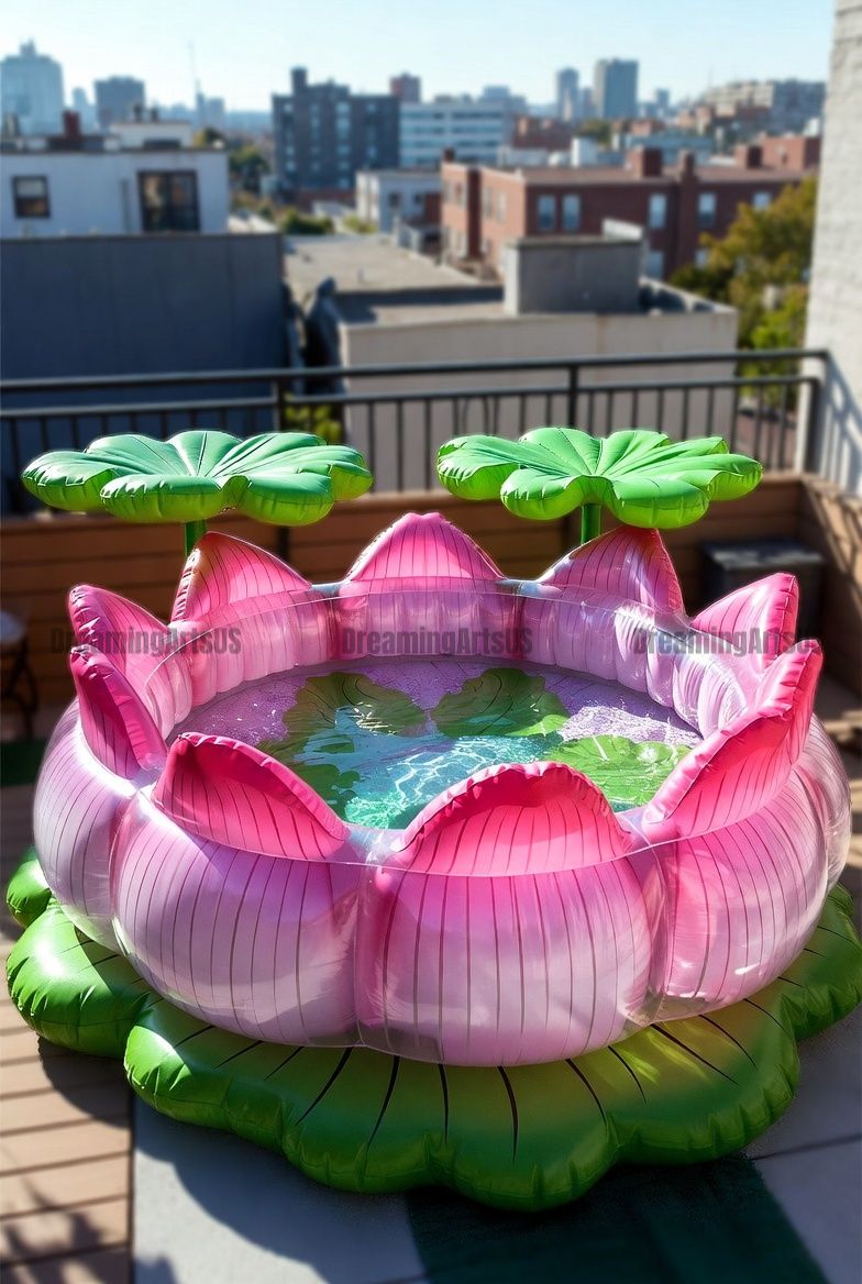 inflatable lotus shaped pools