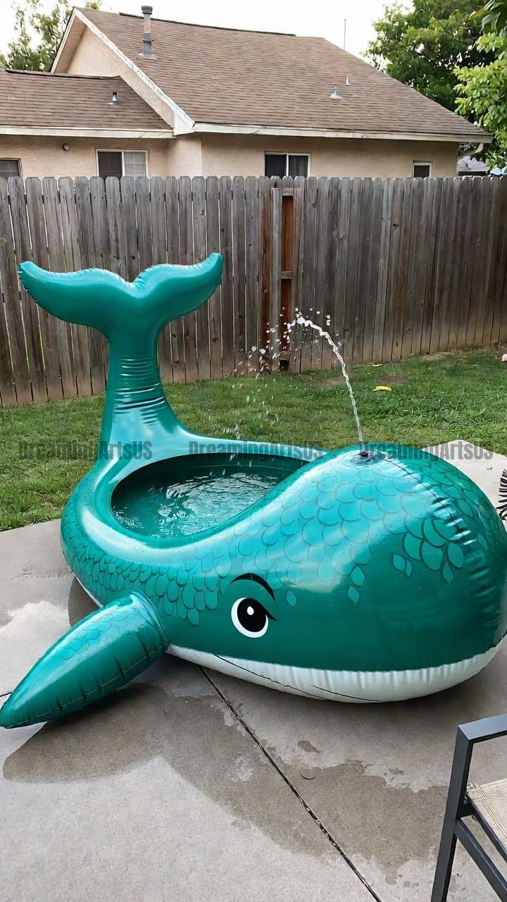 inflatable whale swimming pool