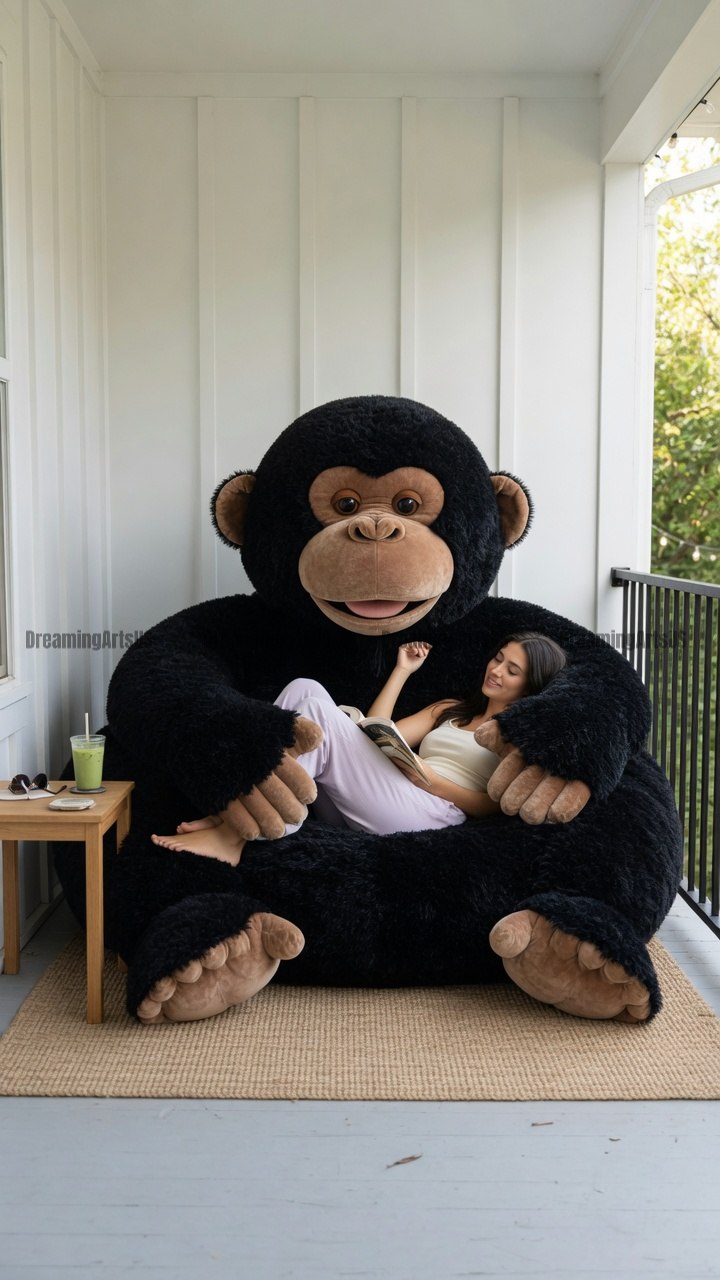 Monkey-Shaped Bean Bags