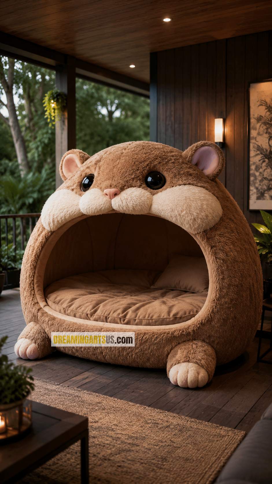 hamster-shaped lounger pods