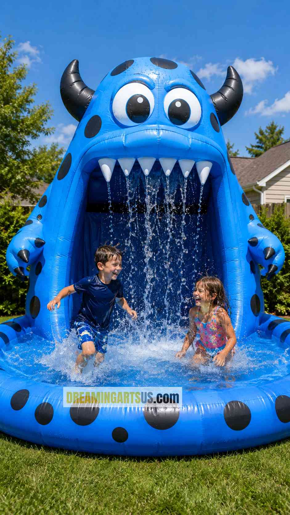 monster-shaped swimming pool