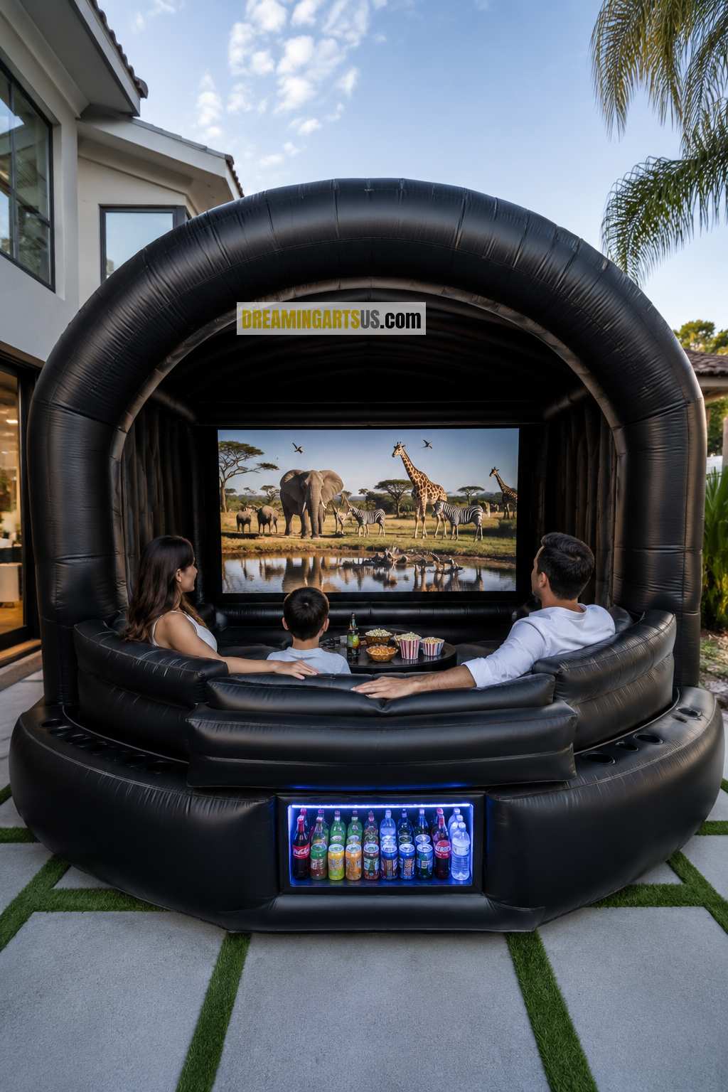 giant inflatable outdoor movie theater