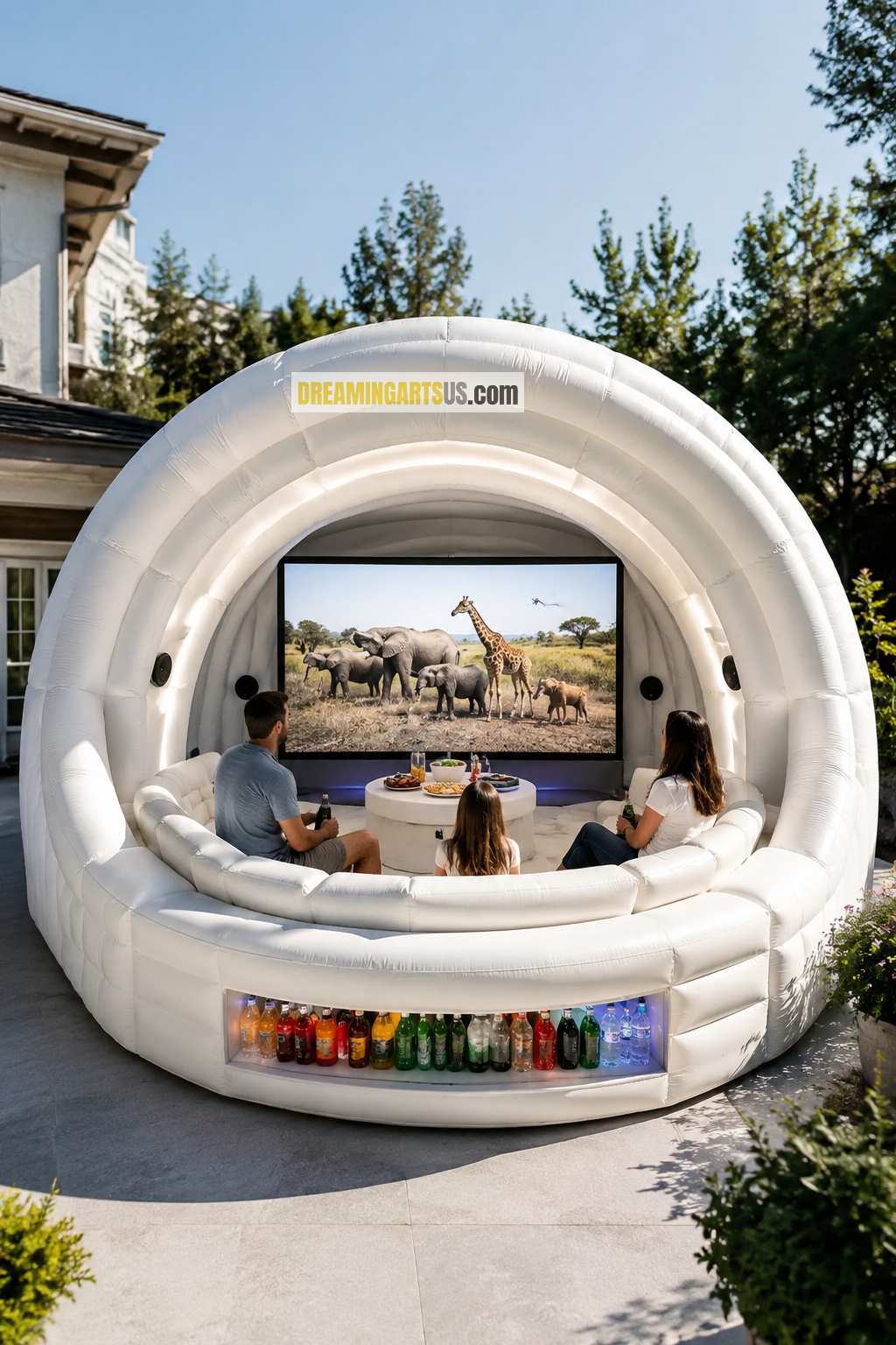 giant inflatable outdoor movie theater