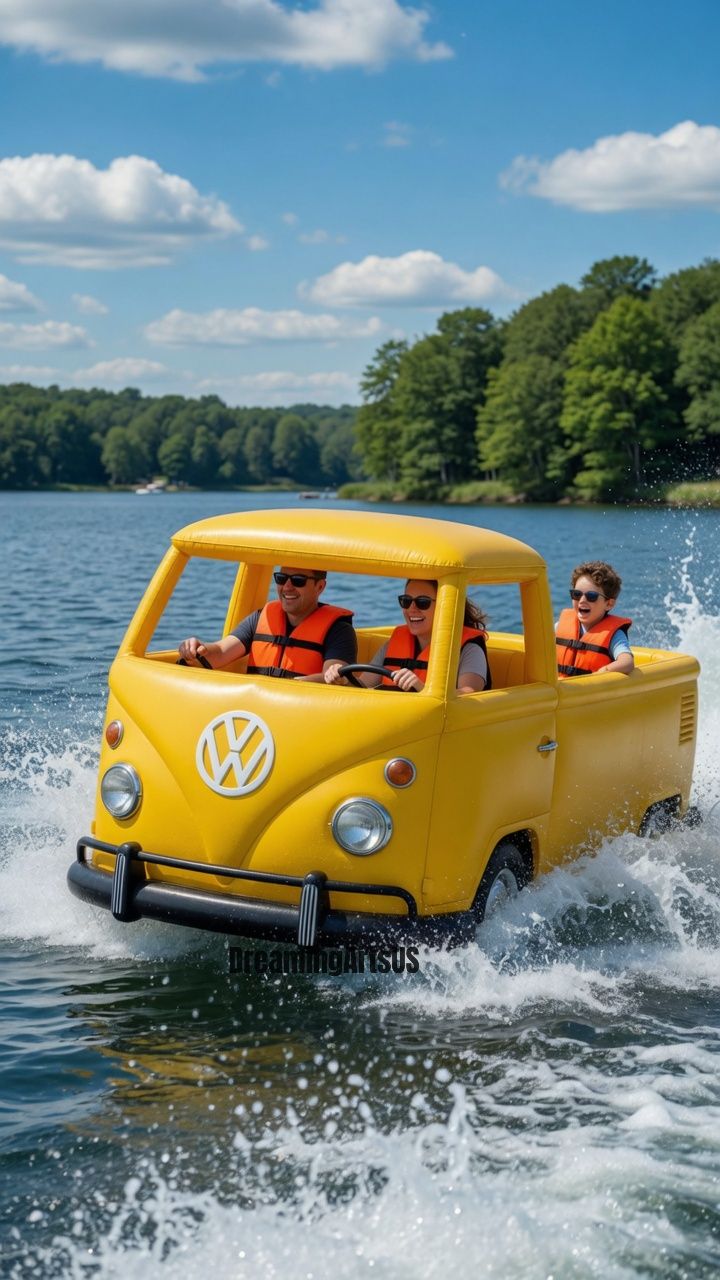Inflatable Volkswagen Bus Boat