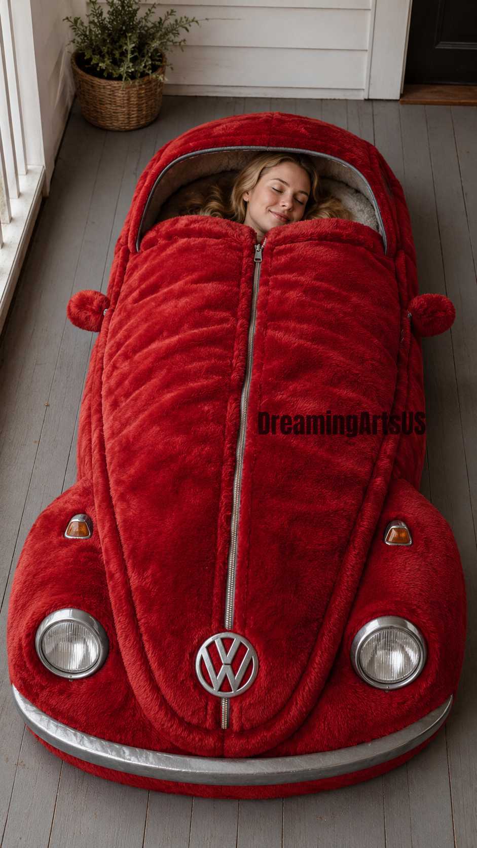 VW Beetle inspired sleeping bags