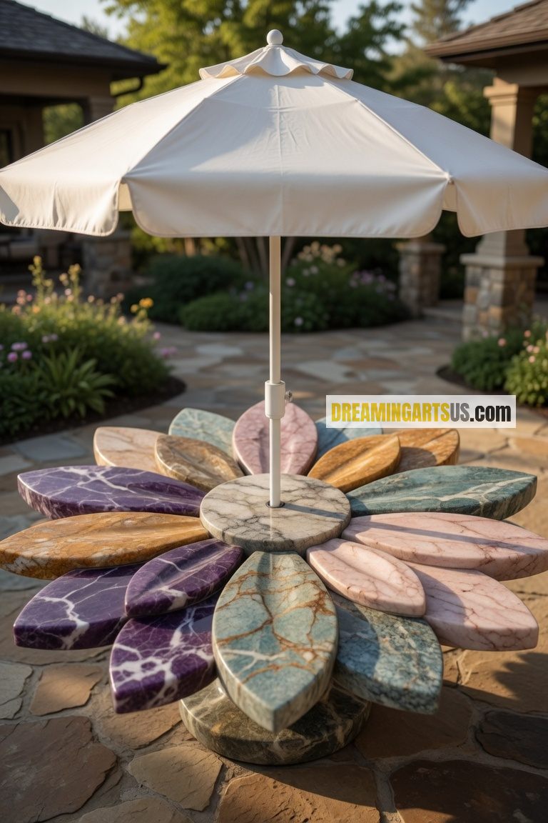 blooming flower outdoor tables