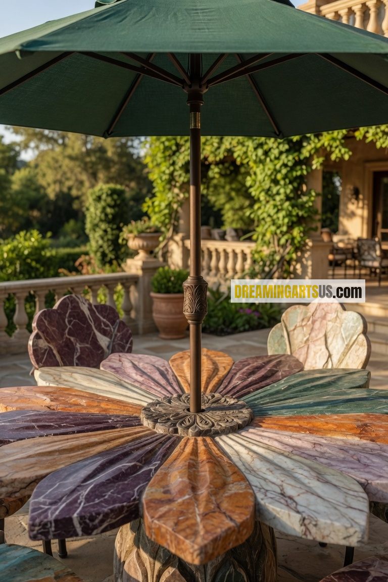Blooming Flower Patio Tables